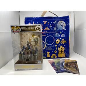 Disney Funko Pop 50th Anniversary Cinderella Castle Gold Mickey With BONUS item